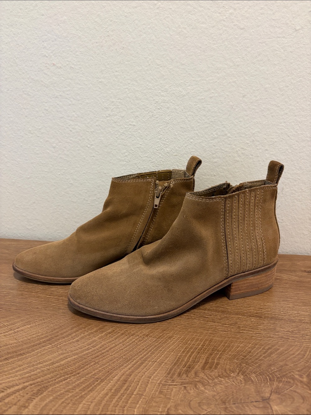 Dolce Vita Suede Ankle Booties in Tan (B7)